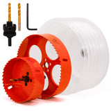 4 Inch & 6 Inch Hole Saw Kit with Dust Bowl - Effortless & Dustless Drilling for Recessed Lighting, Quick & Smooth Cutting for D