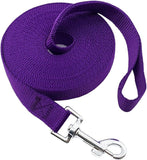 Nylon Training Dog Leash for Small Medium Large Dogs, 15ft 20ft 30ft 50ft 100ft Long Leash Dog/Puppy Lead for Obedience Recall T