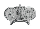 St Christopher Medal Pendant Grandson Visor Clip Visor Clips
