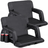 Nova Microdermabrasion Stadium Seats with Back Support and Cushion Bleacher Seat Chairs Stadium Seats for Bleachers Portable 2 P