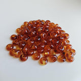 Large Hole Beads for Jewelry Making-100pcs 14mm European Rondelle Spacer Beads,Big Hole for Bracelets(Brown)