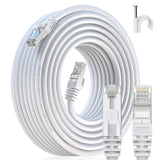 Cat 6 Shielded Ethernet Cable 50ft, 23 AWG Cat 6 Patch Cable, High Speed Cat6 RJ45 LAN Network Cables for Router, Gaming, Modem