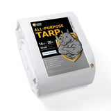 GUARD SHIELD Extreme Heavy Duty White Poly Tarp 16x20 Feet Cover Waterproof Tarps 20mil Thick UV and Tear Resistant Tarpaulin