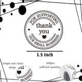 1.5 Round Thank You Stickers - Printed Thank You for Supporting Our Small Business Stickers with Hearts - 500 Thank You Labels