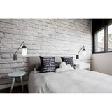 Living District Kace 1-Light Metal Wall Sconce In Black And Clear Glass