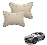 Kozdiko Beige Dots Car Neck Rest Pillow Compatible With Hyundai Tucson