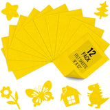 12PCS Gold Yellow Felt Fabric Sheets 9 x 12 - 1.6mm Thick Soft Felt for Craft Sewing DIY Patchwork Art Projects Decorations