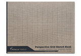Koala Tools | 2Point Drawing Perspective Notebook (1 Unit) | 10.35 x 8, 60 pp. Perspective Grid Graph Paper for Interior De