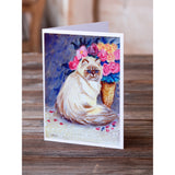 Persian Cat Greeting Cards And Envelopes Pack Of 8