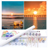 BAISITE Paint by Numbers Kit for Adults Beginners,12 Wx16 L 2 Pack Canvas for Painting Kits for Adults in Colorful Box-PBN201-20