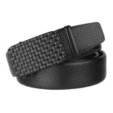 Zacharias MenS Faux Leather Belt Automatic Buckle Cc02 (Black; Free Size)