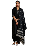 Libas Women'S Silk Blend Kurta Set (39059_Black