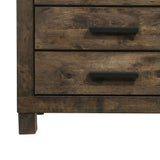 Benjara Wooden Dresser With 8 Drawers And Grain Details, Brown