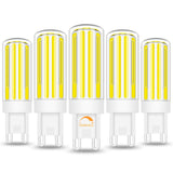 TZHILAN G9 LED Bulb 80w 60w Halogen Equivalent Dimmable,6300K Cool White, COB AC120V No-Flicker, Chandelier Lighting 700LM, Pack
