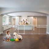 150 Extra Wide Baby Gate, Play Yard Child Safety Gate, Dog Gates with Auto-Close Door, Double Locking System for The House Door