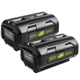 Labtec 2 Packs OP4060 40V 6.0Ah Lithium Battery Replacement for Ryobi 40-Volt Power Tools OP4015 OP4026 OP40201 OP40261 OP4030 O
