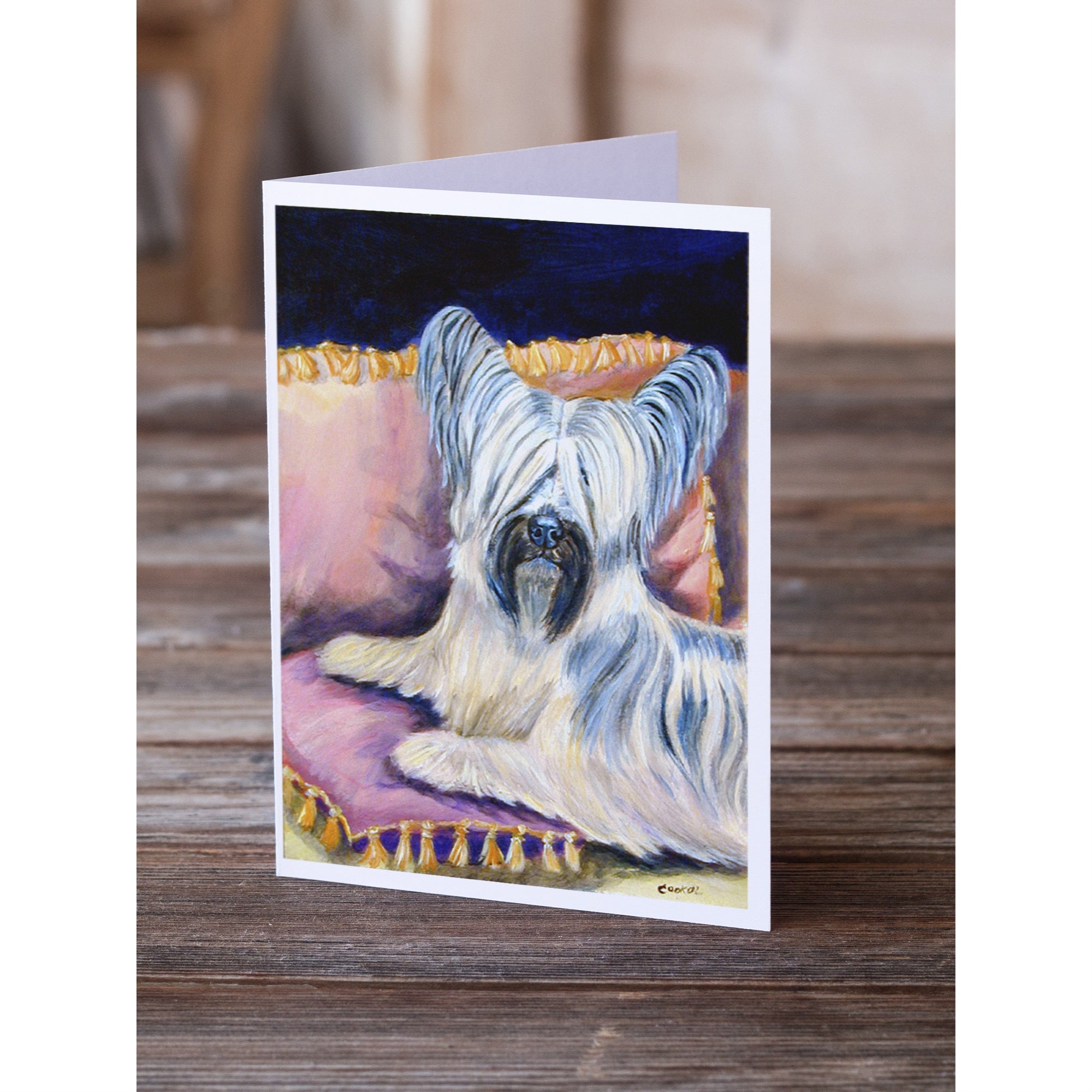 Skye Terrier Greeting Cards And Envelopes Pack Of 8