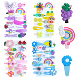 JANMIN 56pcs Hair Clips, Cute Fashion Baby Girl Hair Accessories Rainbow Candy Flower Fruit Set Hair Pins Hair Barrettes Set for Girls Kids Teens Toddlers