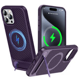 ZHOGTNEG for Magnetic Heat Dissipatio case for iPhone 15 Pro, for MagSafe, Cooling Drop Protection, Adjustable Kickstand case, I