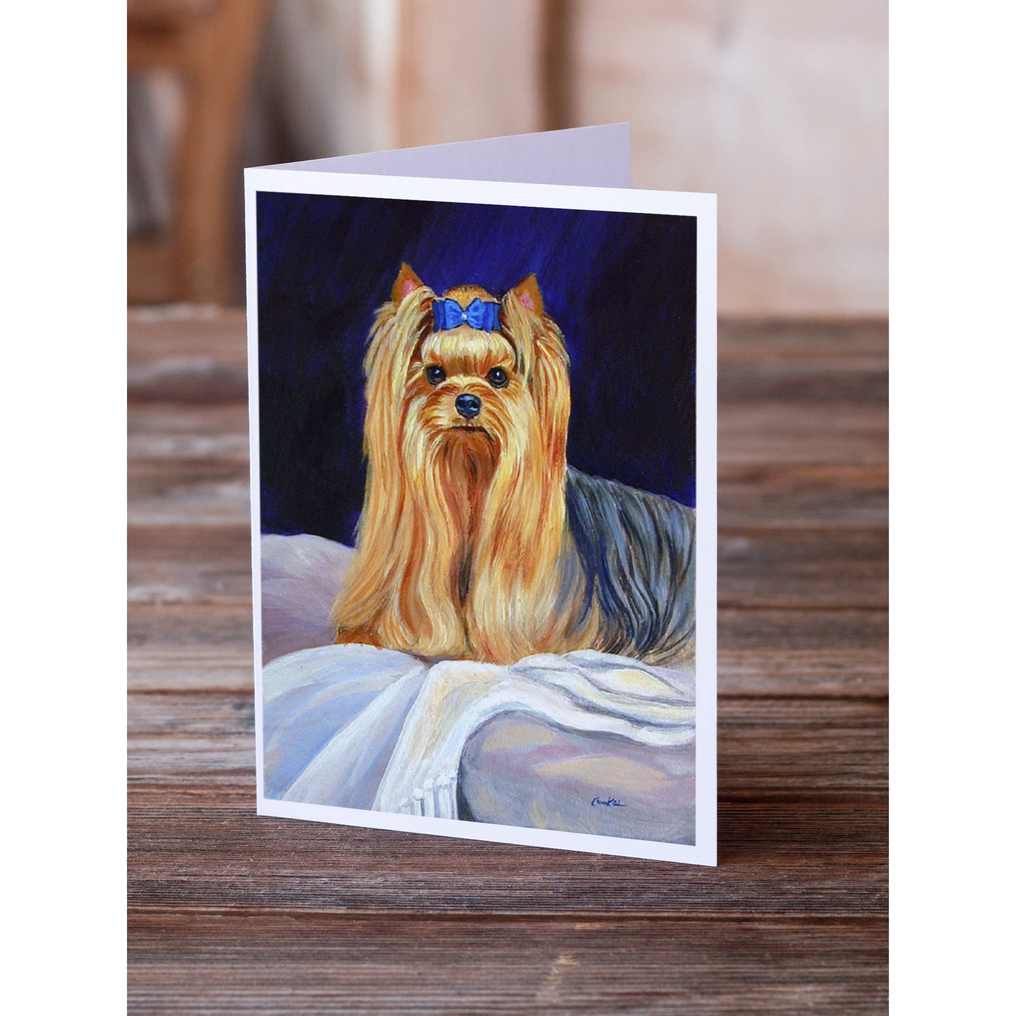 Yorkie Greeting Cards And Envelopes Pack Of 8