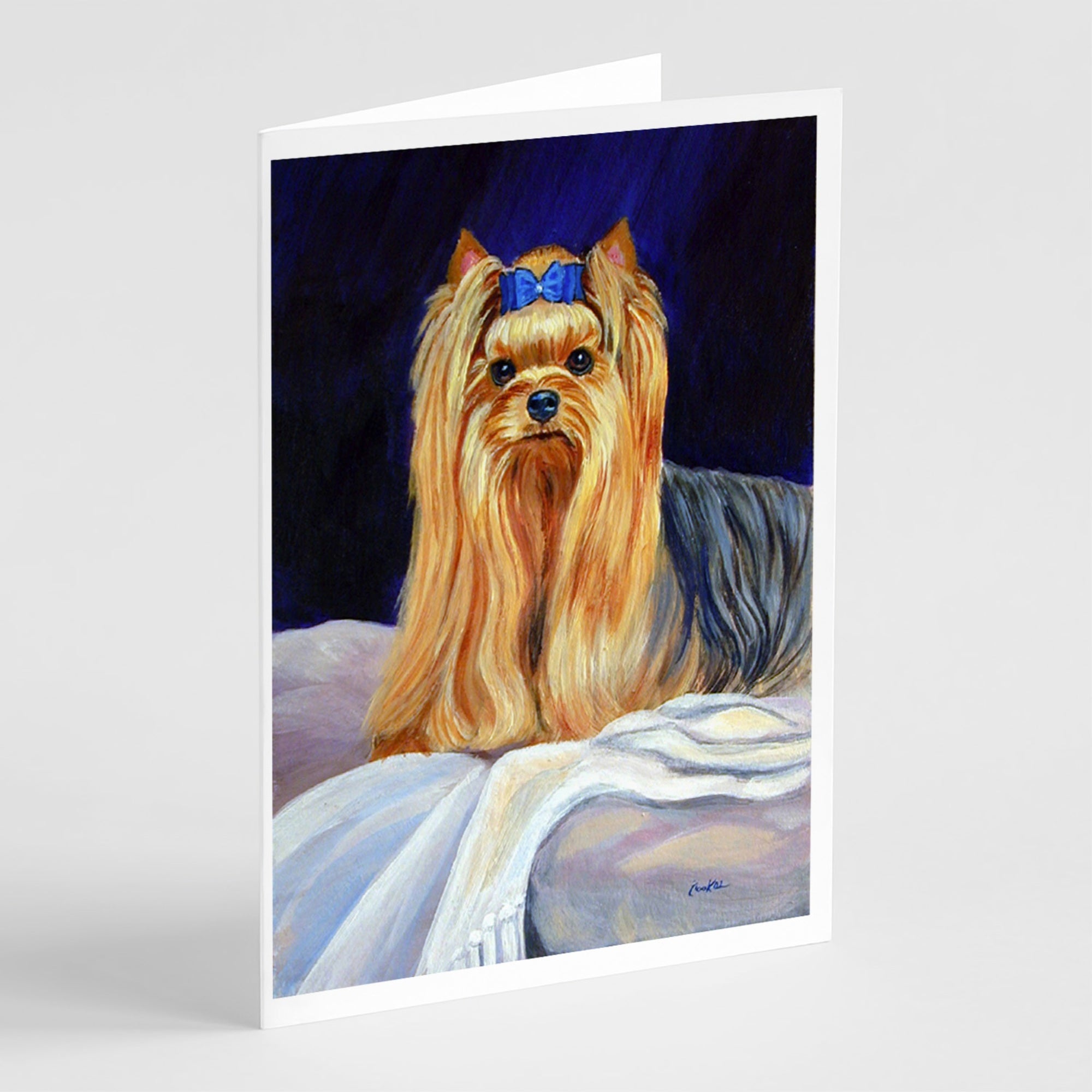 Yorkie Greeting Cards And Envelopes Pack Of 8