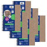 UCreate Create Your Own Cover Sketch Diary, Natural Chip Cover, 9 x 6, 50 Sheets, Pack of 6