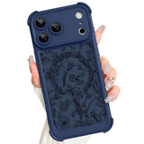 AIGOMARA Magnetic Floral for iPhone 17 Pro Case, Fit for Magsafe, Screen Protector, Cute Sage Flower Matte Translucent 4 Airbag 