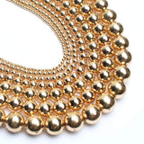 Song Xi 14K Gold Hematite Beads Round Loose Beads for Jewelry Making DIY Bracelets and Necklaces 4mm/95pcs