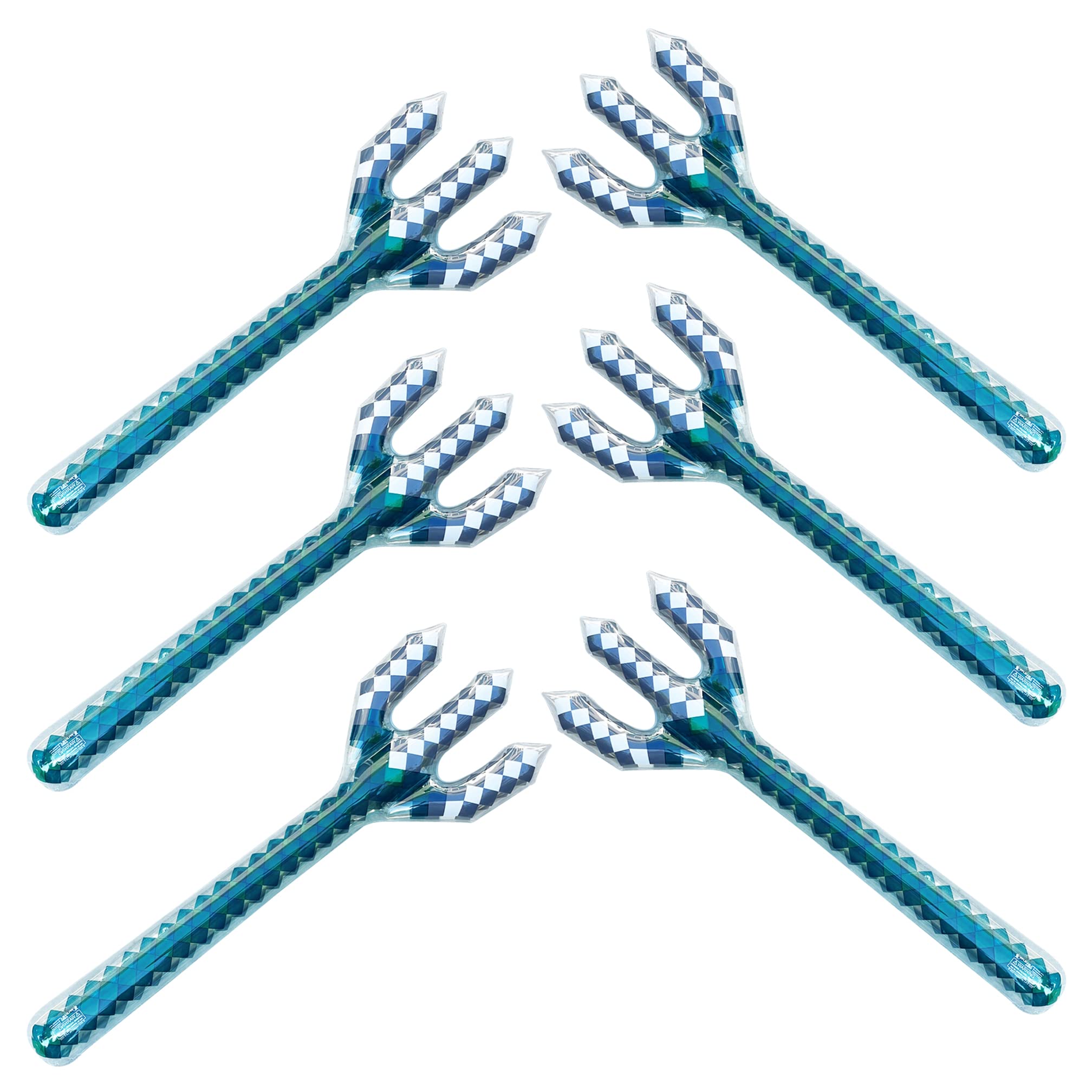 Inflatable Diamond Trident - Mine Pixel Craft - Birthday Party Favors - Gift Bags - Pool Parties - Cosplay - Halloween Costumes 