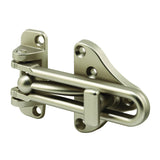 PrimeLine U 11316 Swing Bar Door Guard With High Security Auxiliary Lock, Satin Nickel Finish (Single Pack)