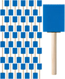 Bates- Foam Paint Brushes 2 Inch, 50 Pack, Blue 2 Inch Foam Brushes for Painting with Lightweight Wooden Handles