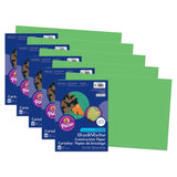 Construction Paper, Bright Green, 12 x 18, 50 Sheets Per Pack, 5 Packs