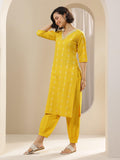 Libas Women'S Cotton Blend Kurta Sets (400049O_Yellow_S)