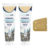 PentaUSA Grout Premixed Grout Repair Set, 8.8 oz, 2 Pack Tile Grout Tubes, Repairs and Renews Tile Grout in Bathroom and Kitch