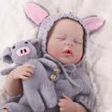 GAGAKU 18 Inch Realistic Baby Doll for Girls - Lifelike Reborn Toddler Doll with Accessories Set, All Vinyl Body & Hand-Painted 