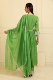 Gosriki Women'S Rayon Blend Anarkali Embroidered Kurta With Pant & Dupatta (Niket Green-Vks01-Gs_L_Green_Large),Green,,B0DRNMXWCL
