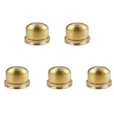 ECUDIS Pack of 5 Solid Metal Lamp Finials Caps Knob for Lamp Shade Holder Harp, 1/2 Inch Tall (Gold)