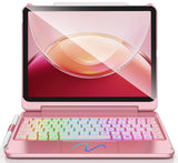 FUWANG Touch for iPad Air 11 inch & Air 5th 4th Generation Case with Keyboard - Only Support 180 Flip Backlit Keyboard with Mult