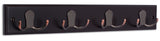 BirdRock Home Dual Hook Coat and Hat Rack 4 Dual Hooks 17 Inches Wall Mount Decorative Home Storage Entryway Foyer Hal