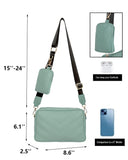 Adisa Women'S Girls Cross Body Sling Bag With Pouch (Mint Green),Mint Green,,B0CWVXZ6KK