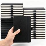 Topphoy 50 Pack PU Leather Pocket Notebook Journals A6 Hardcove Lined Notebooks College Ruled Notepad with Pen Holder for Office