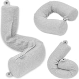 Harshti Twist Memory Foam Travel Pillow For Neck, Back & Leg Support Adjustable & Bendable MultiShape Cushion With Washable C