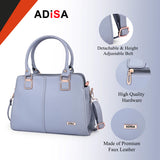 Adisa Gold Square Handbag Shoulder Bag For Women And Girls With Sling Belt (Ad4081-Grey),Grey,,B0DSJ65NBZ
