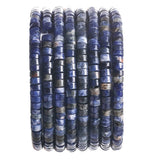 Natural Blue Sodalite Stone Spacer Beads 4x2mm 38cm/str Flat Round Loose Semi Gemstone Caps for Making Bracelets Necklace