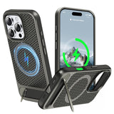 ZHOGTNEG for Magnetic Heat Dissipatio case for iPhone 16 Pro Max, for MagSafe, Cooling Drop Protection, Adjustable Kickstand cas