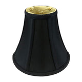 Royal Designs, Inc. BSO-704RC-8BLK/GL True Bell Basic Lamp Shade with Round Clip, 4 x 8 x 7.25, Black