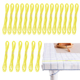 20Pcs Bungee Grips Elastic Bands Tablecloth Strap Band Table Bungees to Hold Down Tablecloth for Outdoor Tables,Kitchen Tables,P