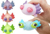 JA-RU Squeezy Pop-Eyes Axolotl Toy (1 Unit Assorted) Ugly Cute Squishy Animal Kids Toys for Boys and Girls. Smush Fidget Silly S