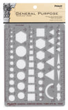 Pickett General Purpose Template, Circles, Squares, Hexagons and Triangles (1033I)