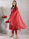 Gosriki Women'S Rayon Blend Printed Straight Kurta With Pant & Dupatta (Mau Red-Vks02-Gs_L_Red_Large),Red,,B0DJWG868S